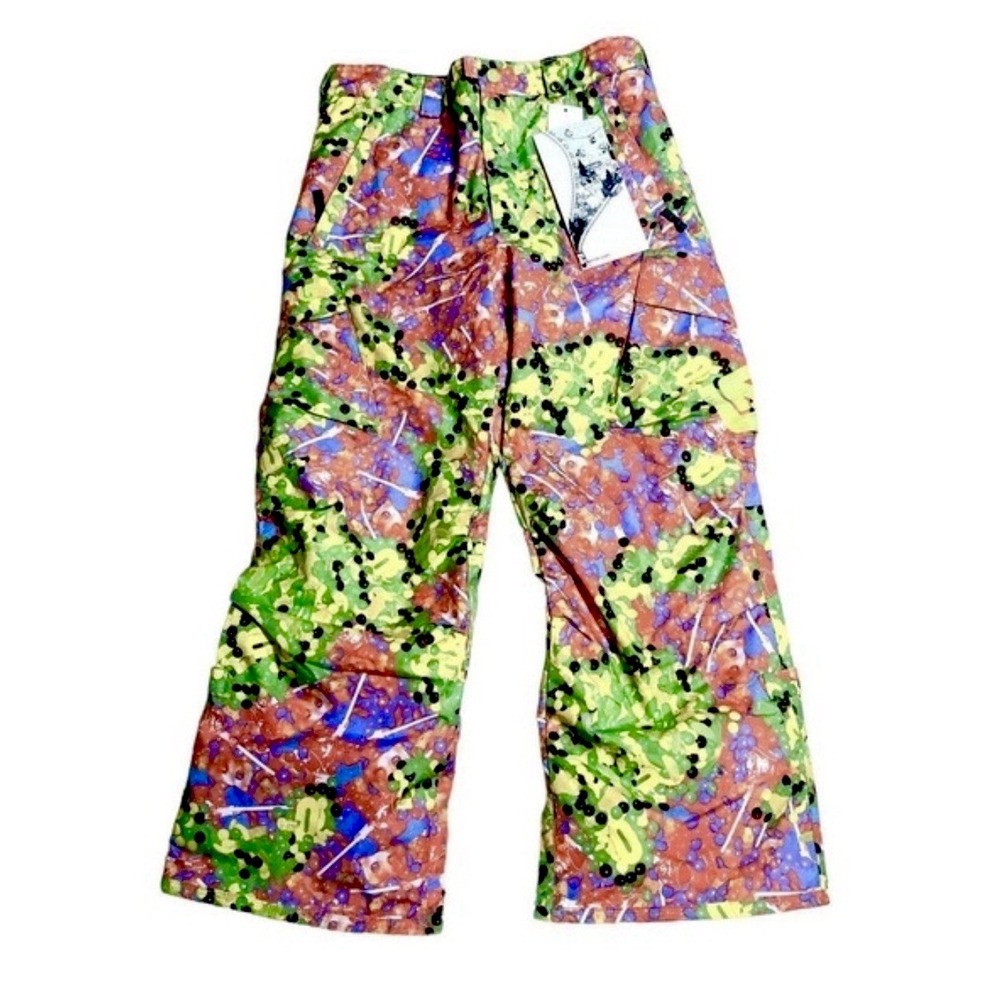 Burton Cargo Ski Pants Unisex Size Large Candy Camo Dryride‎ Durashell Snowboard - Picture 2 of 11